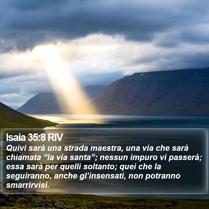 Isaia 35:8 RIV Bible Study