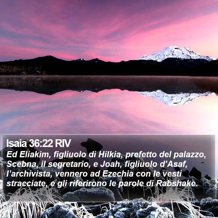 Isaia 36:22 RIV Bible Study