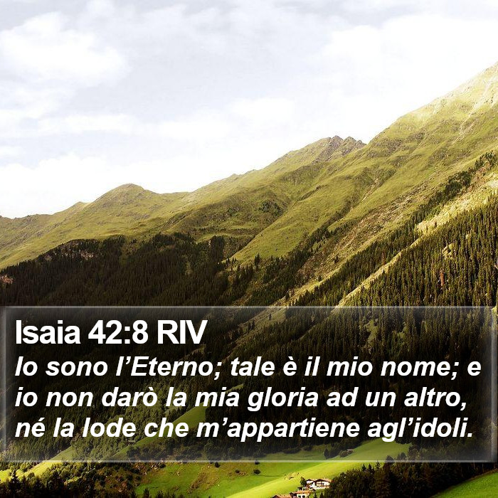 Isaia 42:8 RIV Bible Study