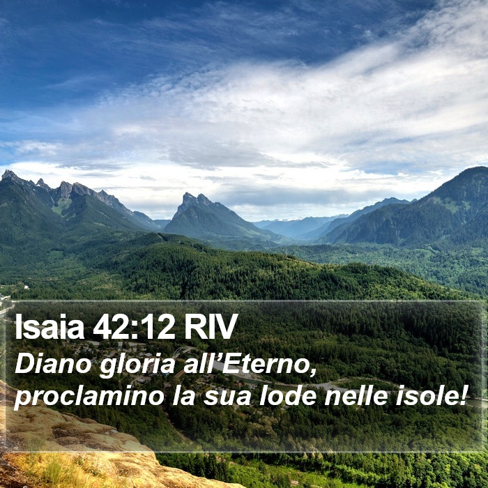 Isaia 42:12 RIV Bible Study