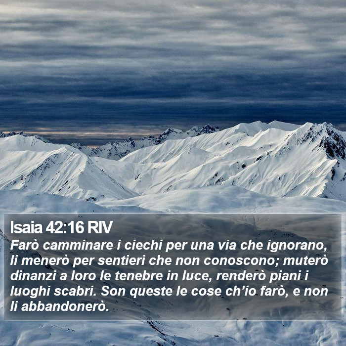 Isaia 42:16 RIV Bible Study