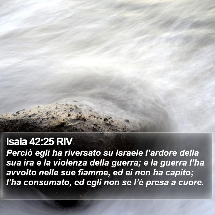 Isaia 42:25 RIV Bible Study