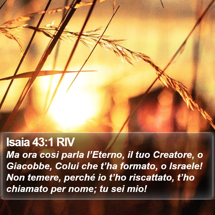 Isaia 43:1 RIV Bible Study