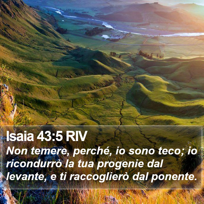 Isaia 43:5 RIV Bible Study