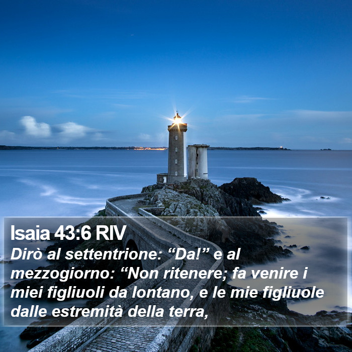 Isaia 43:6 RIV Bible Study