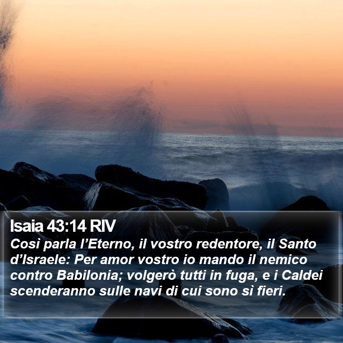 Isaia 43:14 RIV Bible Study