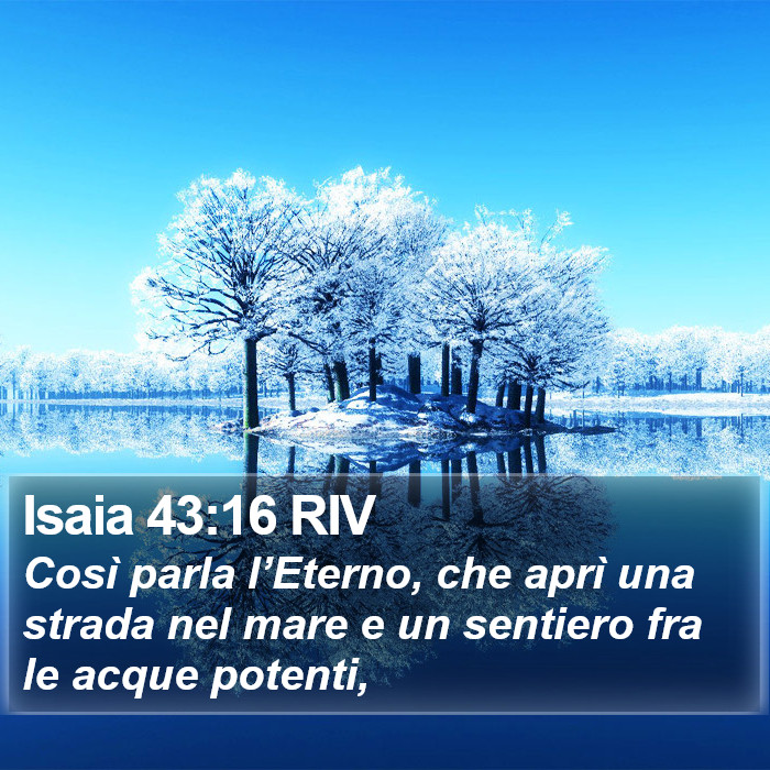 Isaia 43:16 RIV Bible Study