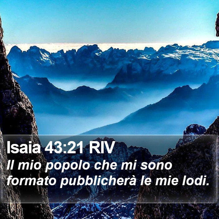 Isaia 43:21 RIV Bible Study