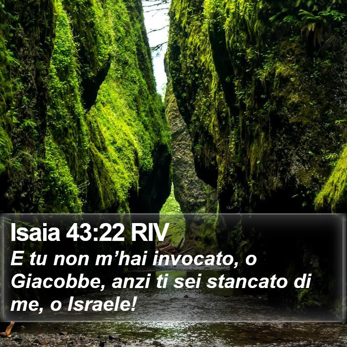 Isaia 43:22 RIV Bible Study