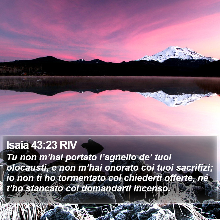 Isaia 43:23 RIV Bible Study