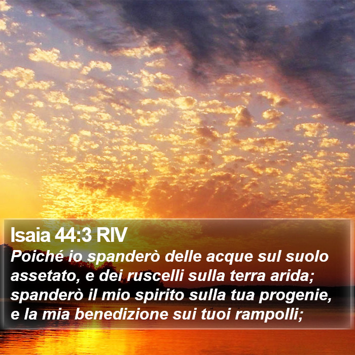 Isaia 44:3 RIV Bible Study