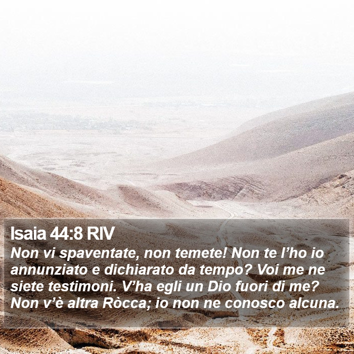 Isaia 44:8 RIV Bible Study