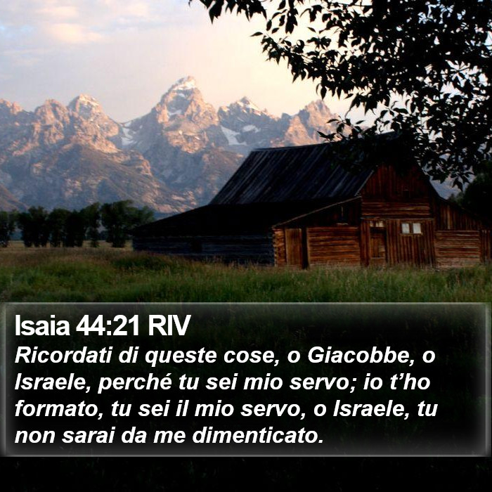Isaia 44:21 RIV Bible Study