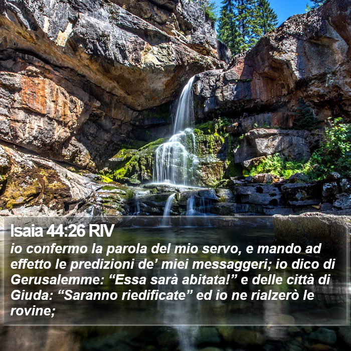 Isaia 44:26 RIV Bible Study