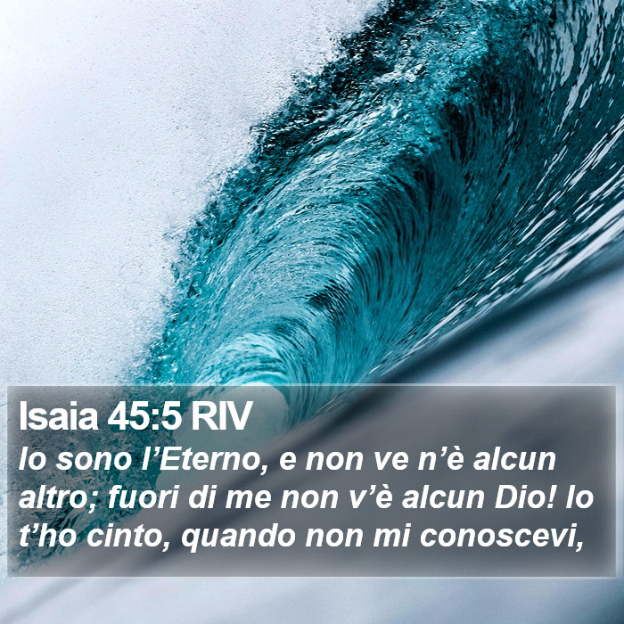 Isaia 45:5 RIV Bible Study