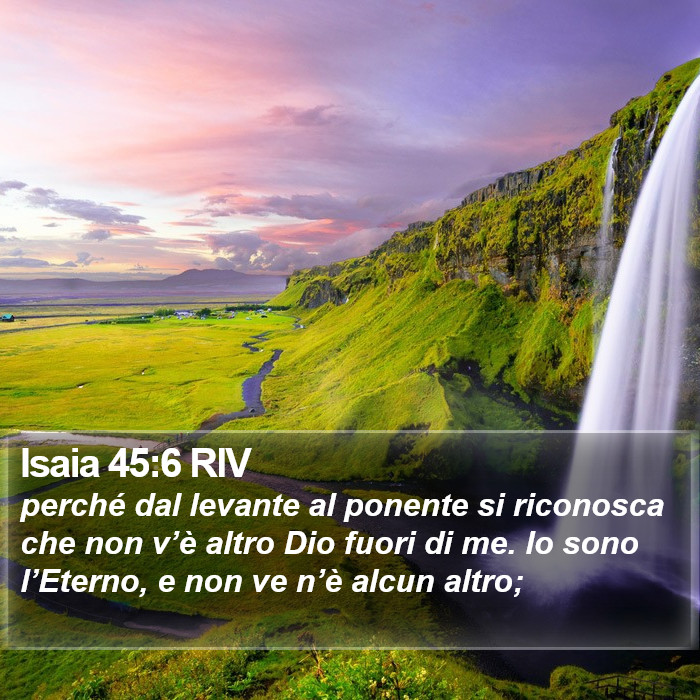 Isaia 45:6 RIV Bible Study