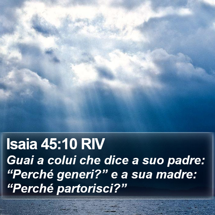 Isaia 45:10 RIV Bible Study