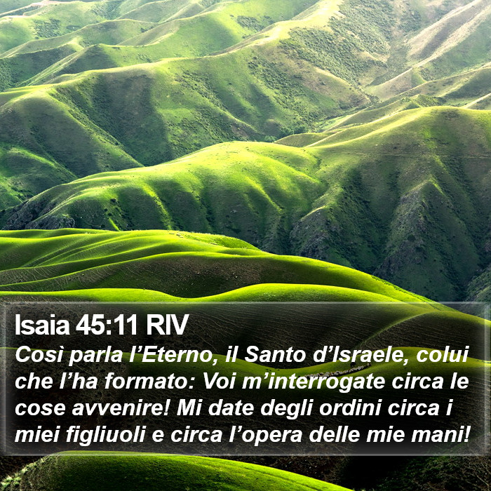 Isaia 45:11 RIV Bible Study