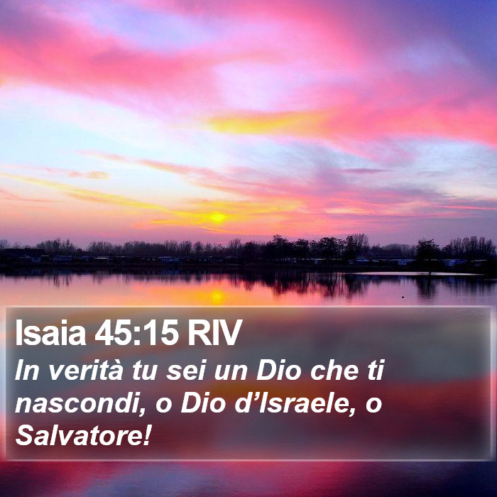 Isaia 45:15 RIV Bible Study