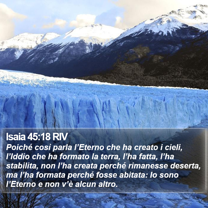 Isaia 45:18 RIV Bible Study