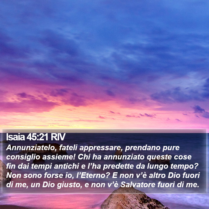 Isaia 45:21 RIV Bible Study