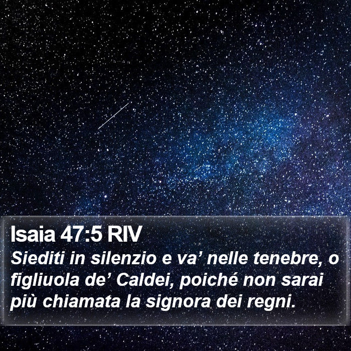 Isaia 47:5 RIV Bible Study