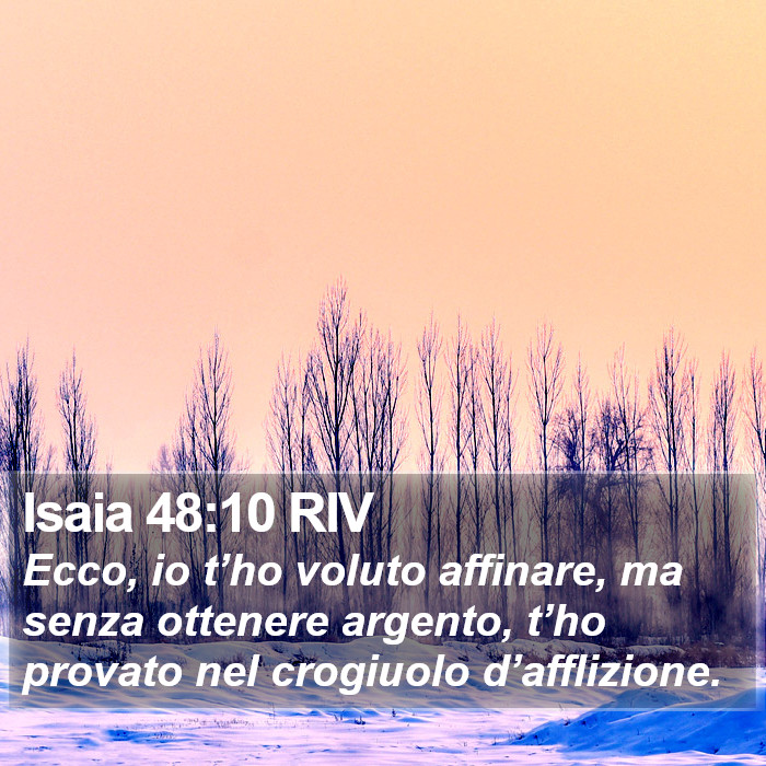 Isaia 48:10 RIV Bible Study