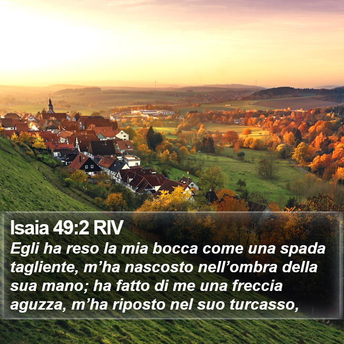 Isaia 49:2 RIV Bible Study