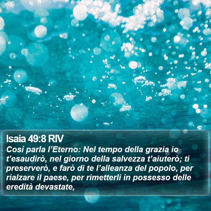 Isaia 49:8 RIV Bible Study