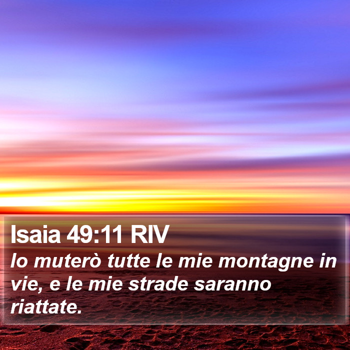 Isaia 49:11 RIV Bible Study