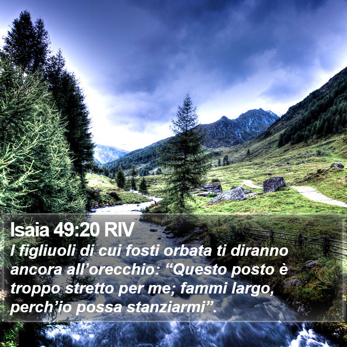 Isaia 49:20 RIV Bible Study