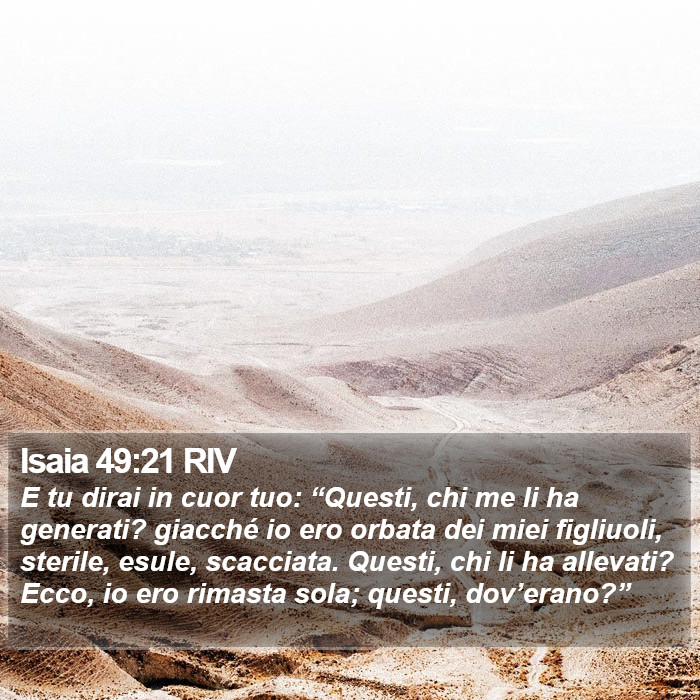 Isaia 49:21 RIV Bible Study