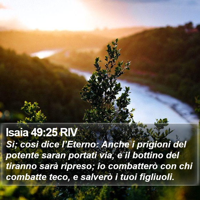 Isaia 49:25 RIV Bible Study