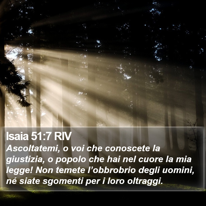 Isaia 51:7 RIV Bible Study