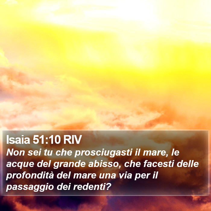 Isaia 51:10 RIV Bible Study