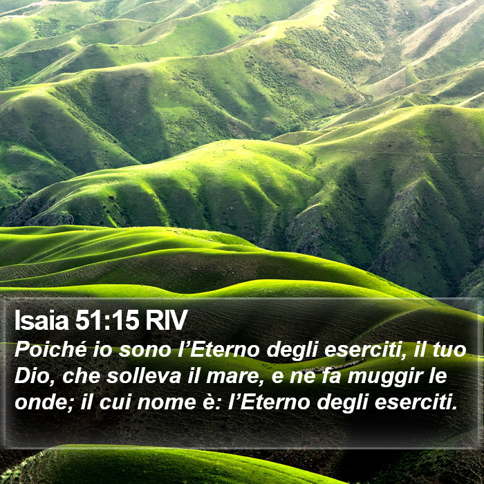 Isaia 51:15 RIV Bible Study