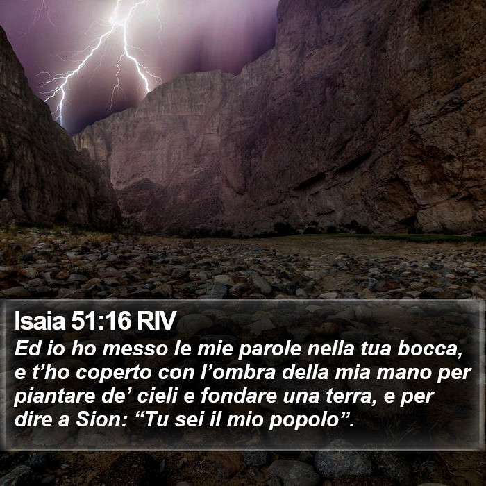 Isaia 51:16 RIV Bible Study