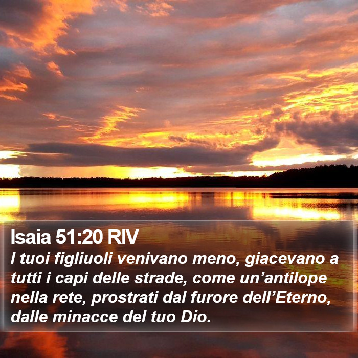 Isaia 51:20 RIV Bible Study