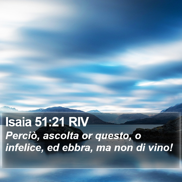 Isaia 51:21 RIV Bible Study