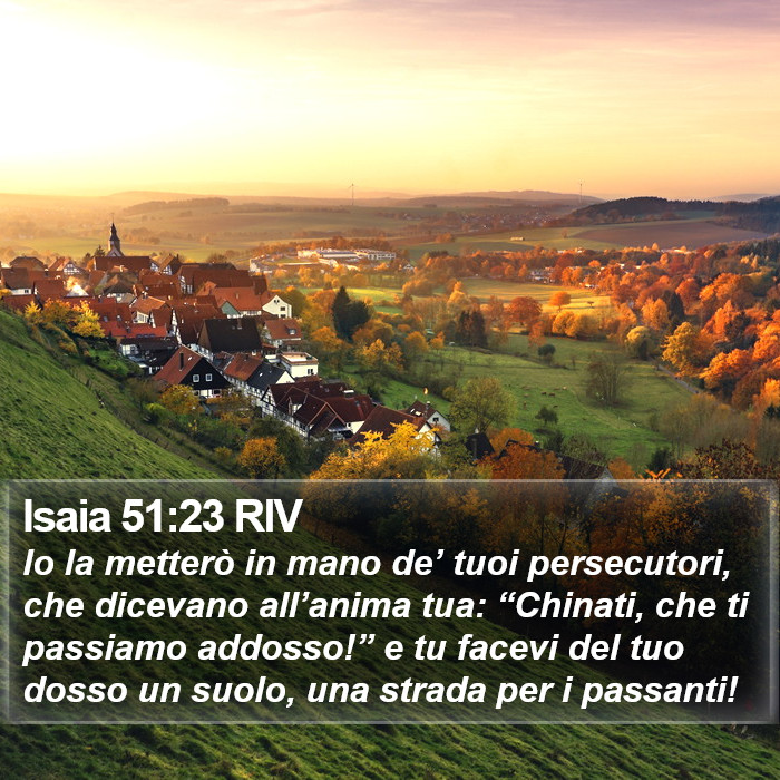 Isaia 51:23 RIV Bible Study