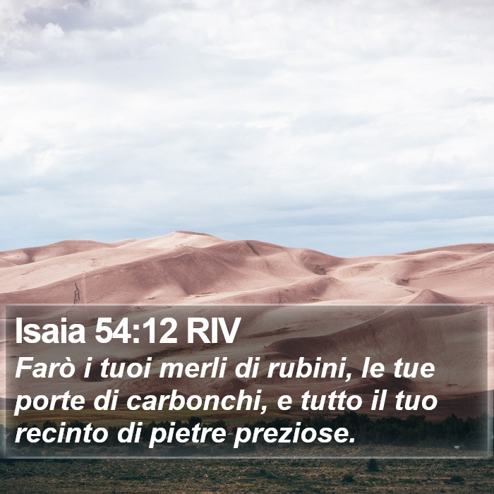 Isaia 54:12 RIV Bible Study