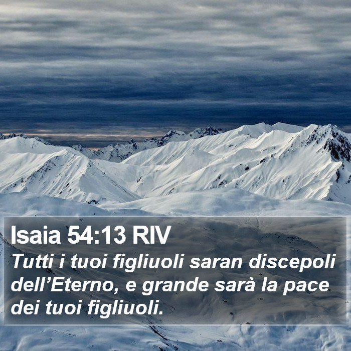 Isaia 54:13 RIV Bible Study