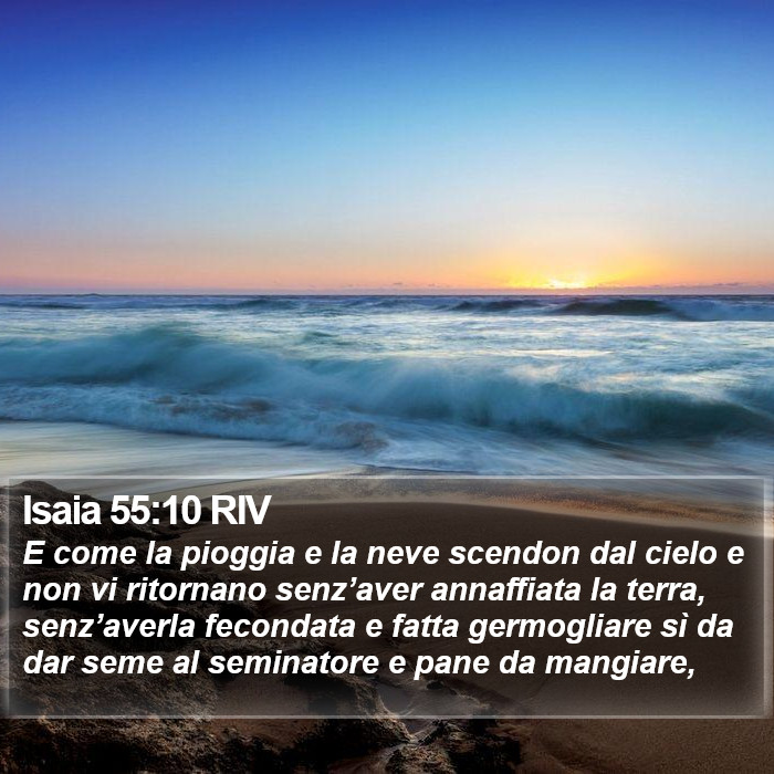 Isaia 55:10 RIV Bible Study