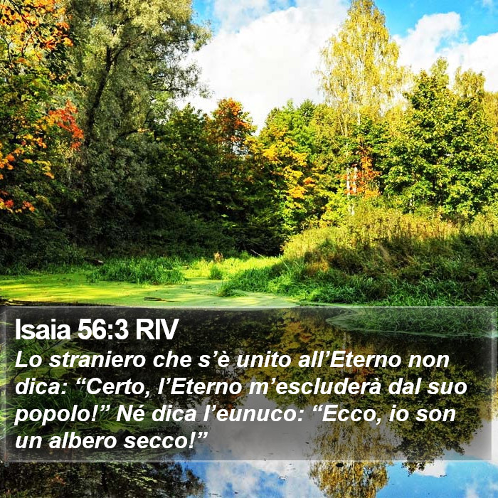 Isaia 56:3 RIV Bible Study