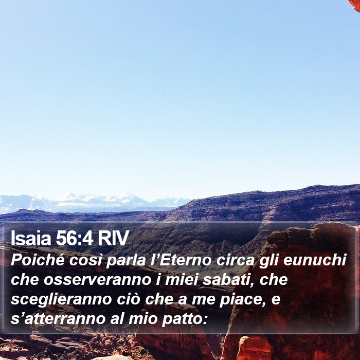 Isaia 56:4 RIV Bible Study