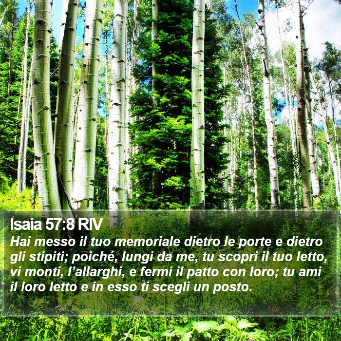 Isaia 57:8 RIV Bible Study