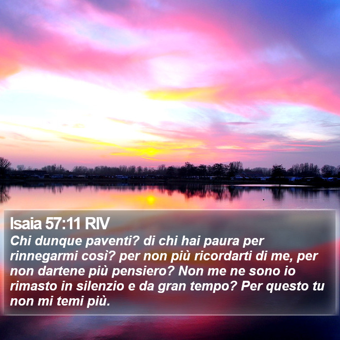 Isaia 57:11 RIV Bible Study