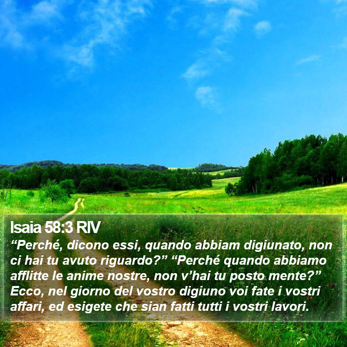 Isaia 58:3 RIV Bible Study
