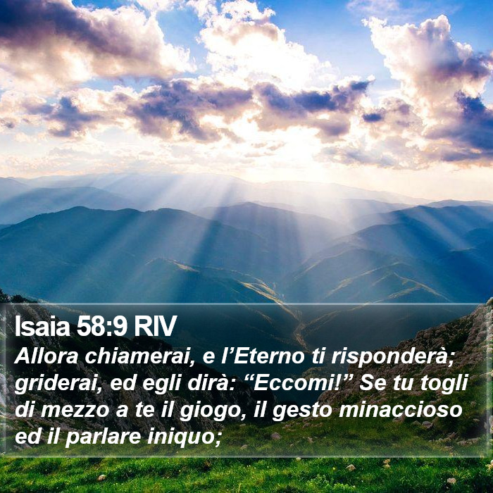 Isaia 58:9 RIV Bible Study