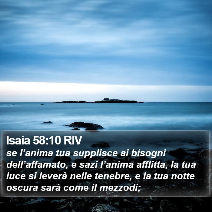 Isaia 58:10 RIV Bible Study